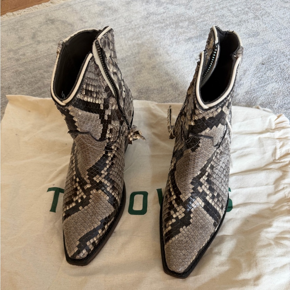 Tecovas Python Ankle Boots - image 2